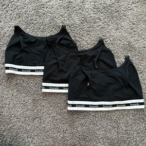 Bravado Hands Free Pumping Bra Attachment - Bundle of 3 - Black - Size Medium